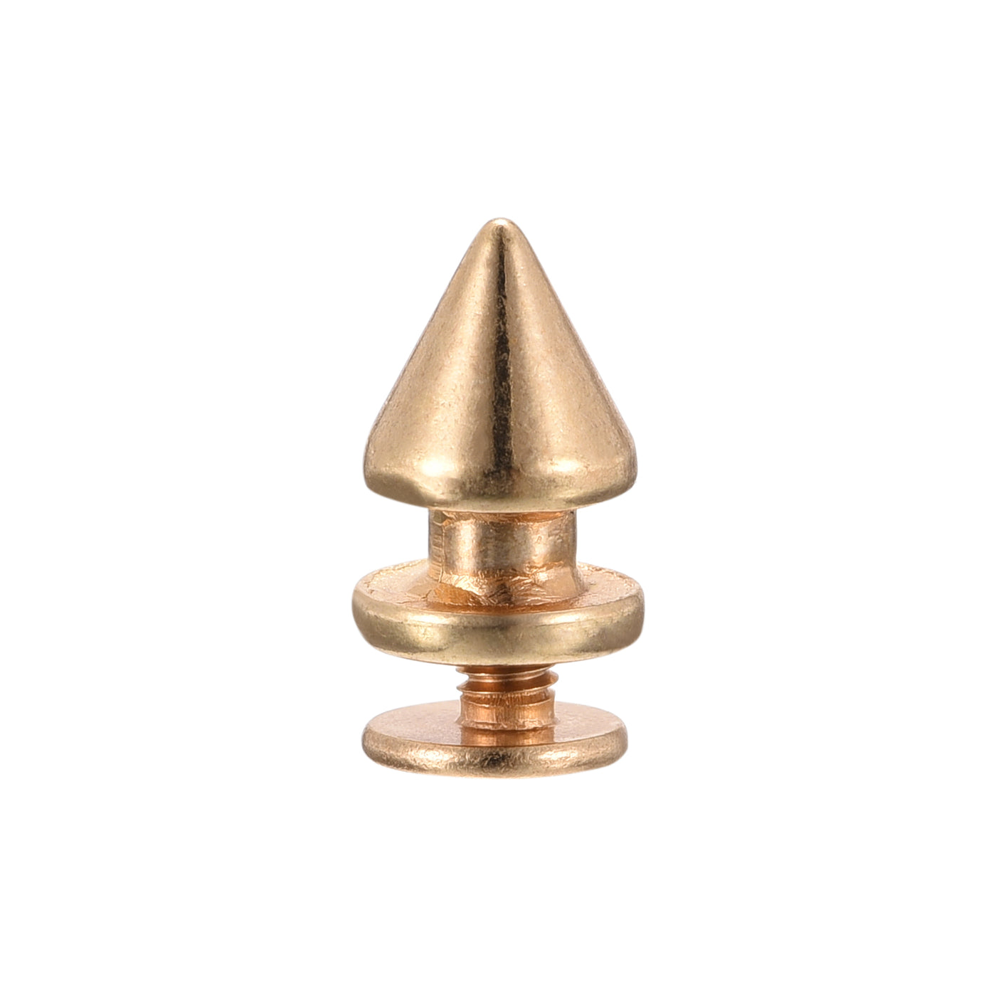 Uxcell Uxcell 8x12mm Screw Back Stud Rivets Spikes Zinc Alloy for DIY Gold Tone 100 Sets
