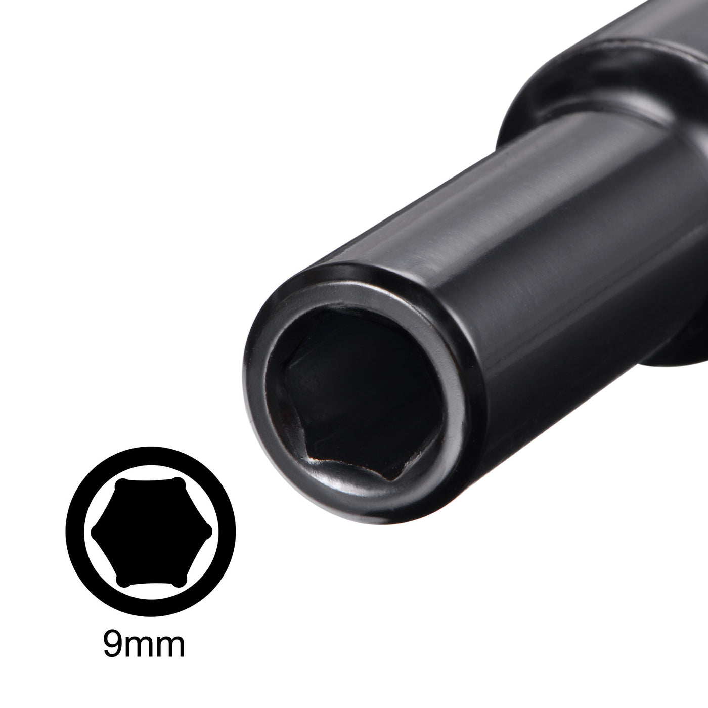 uxcell Uxcell Square Drive by Deep Impact Socket, CR-V, 6-Point Metric