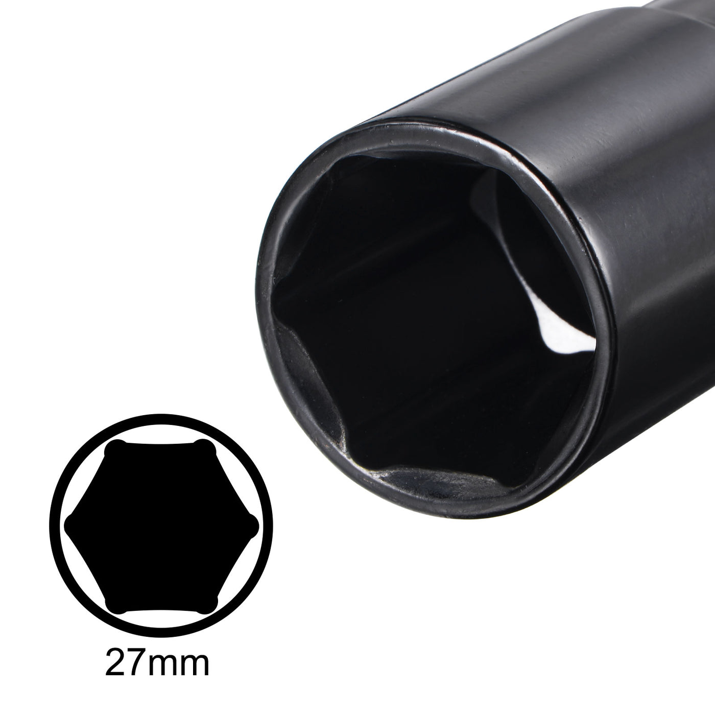 uxcell Uxcell Square Drive by Deep Impact Socket, CR-V, 6-Point Metric