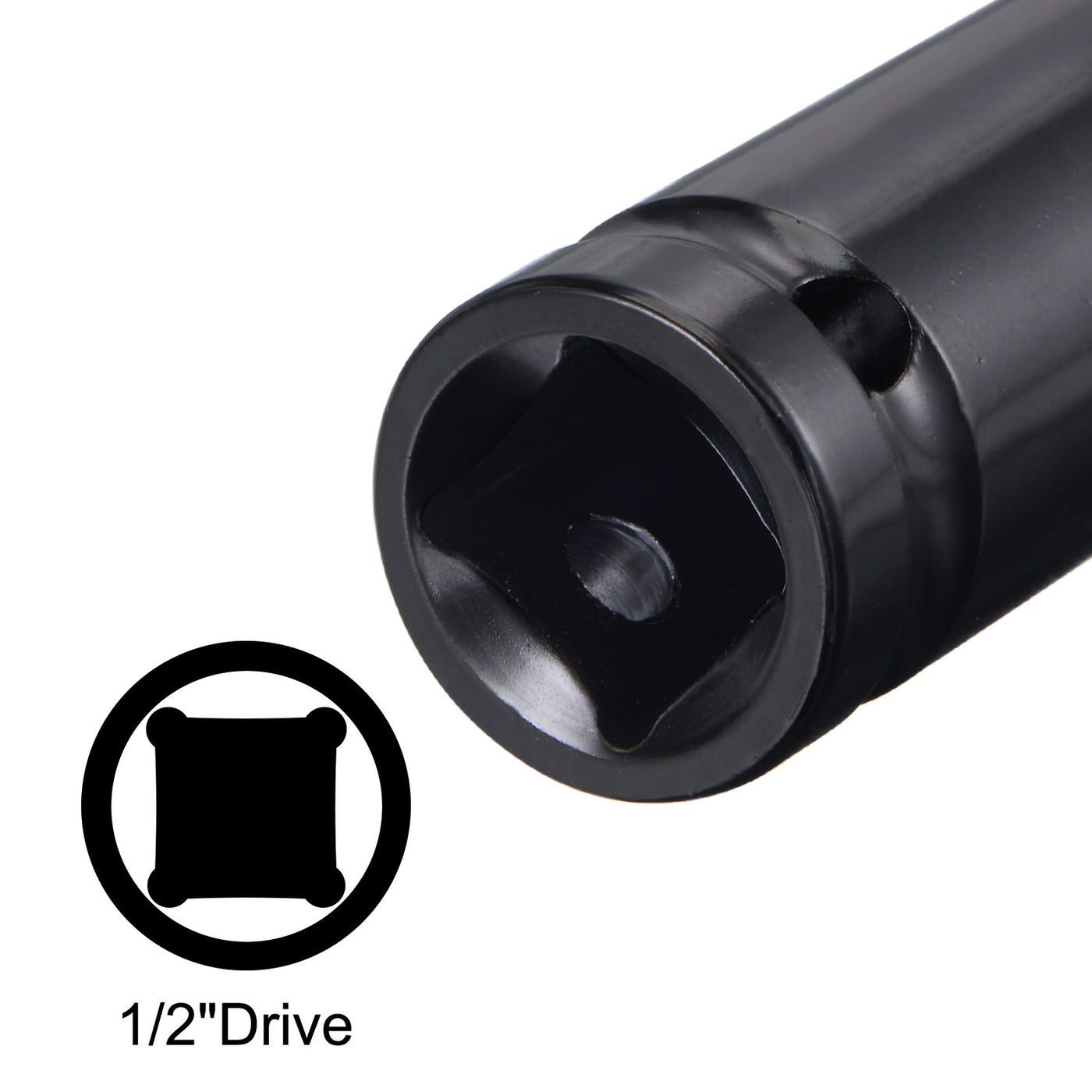 uxcell Uxcell Square Drive x Deep Impact Socket, CR-V, 6-Point Metric Sizes