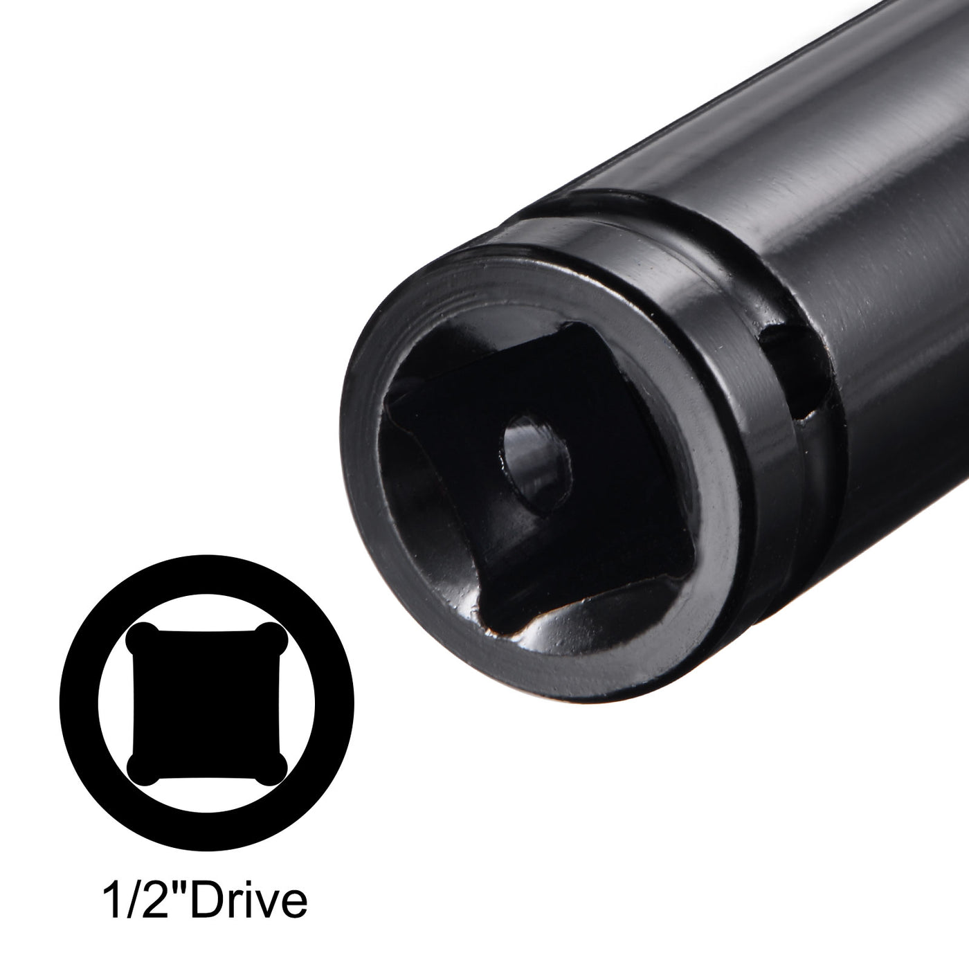 uxcell Uxcell Square Drive x Deep Impact Socket, CR-V Steel, 6-Point Metric Sizes