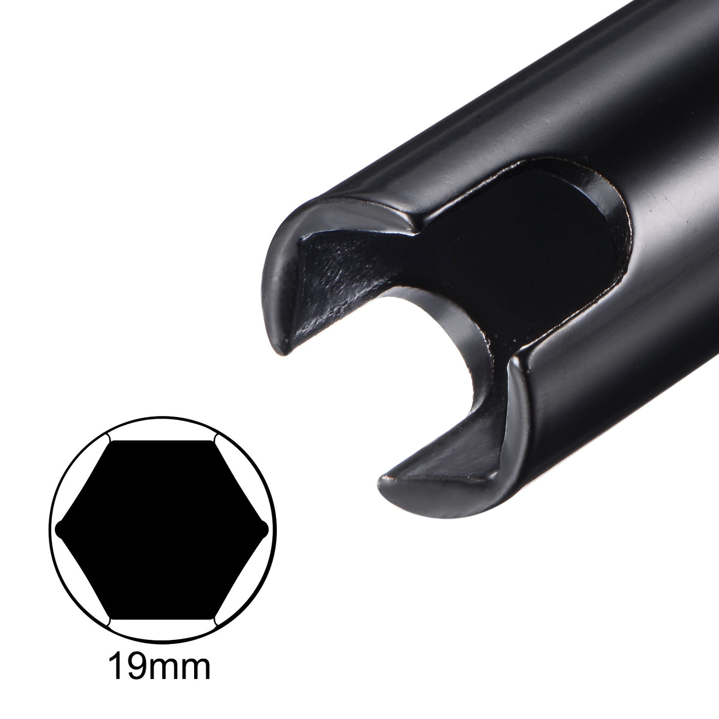 uxcell Uxcell Slotted Deep Impact Socket, CR-V, 6-Point Metric