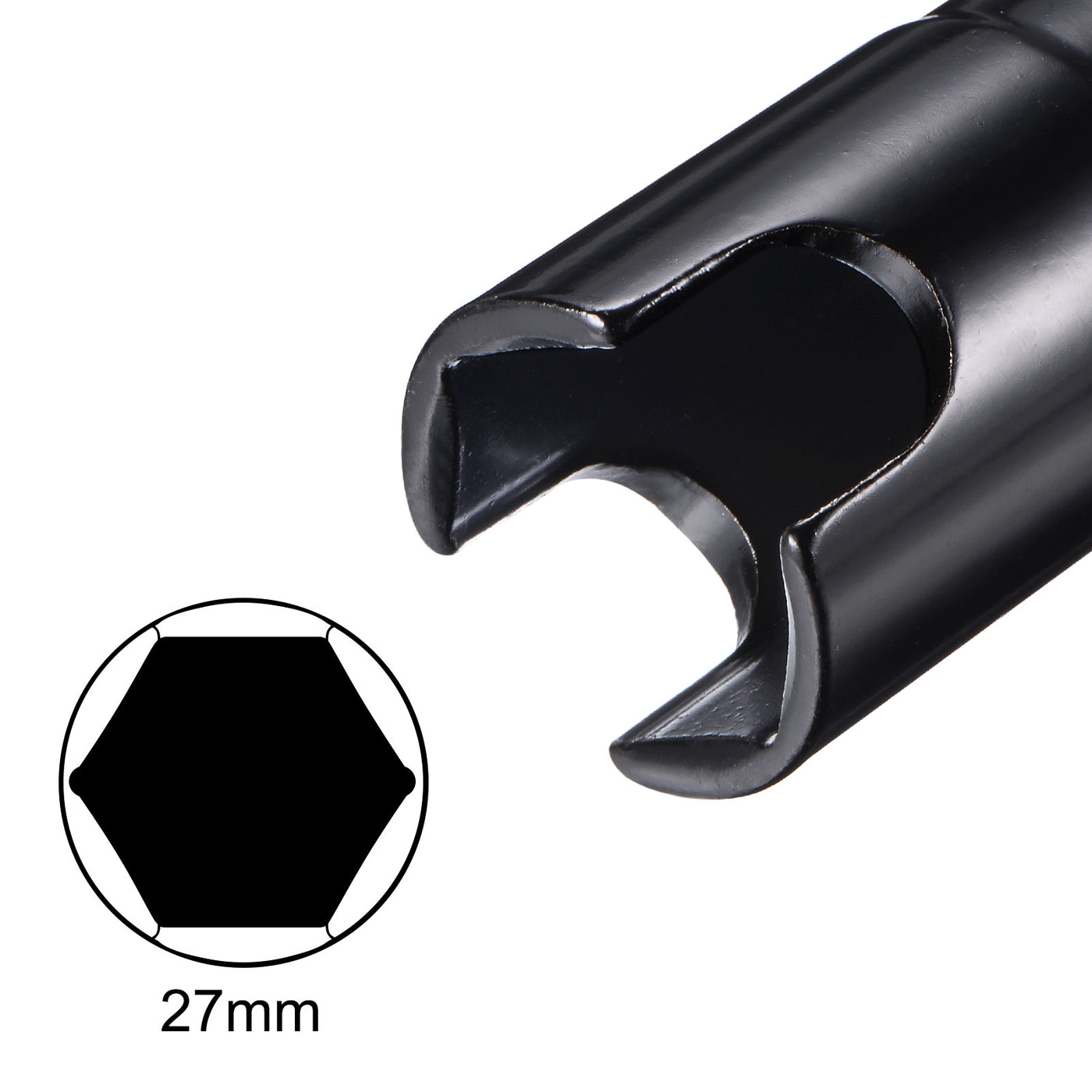 uxcell Uxcell Slotted Deep Impact Socket, CR-V, 6-Point Metric