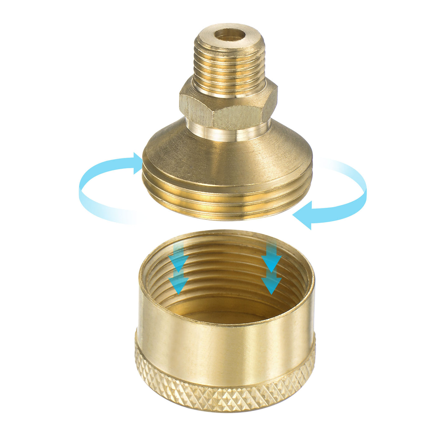 Uxcell Uxcell Grease Oil Cup Cap M10x1 Male Thread 6ml Brass Machine Parts 2Pcs