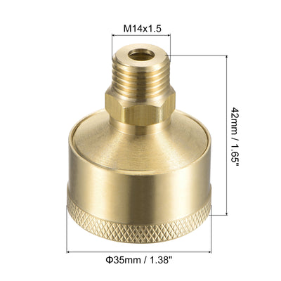 Harfington Uxcell Grease Oil Cup Cap M14x1.5 Male Thread 25ml Brass Machine Parts