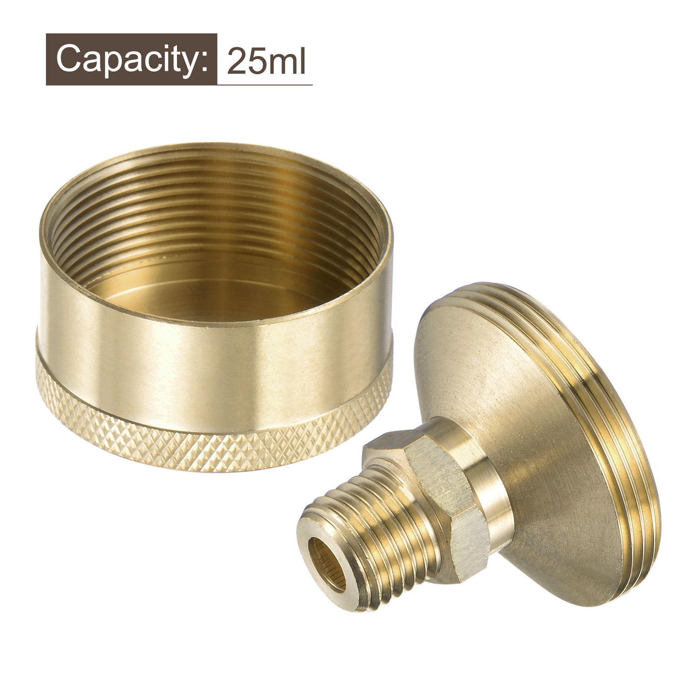 Uxcell Uxcell Grease Oil Cup Cap M14x1.5 Male Thread 25ml Brass Machine Parts