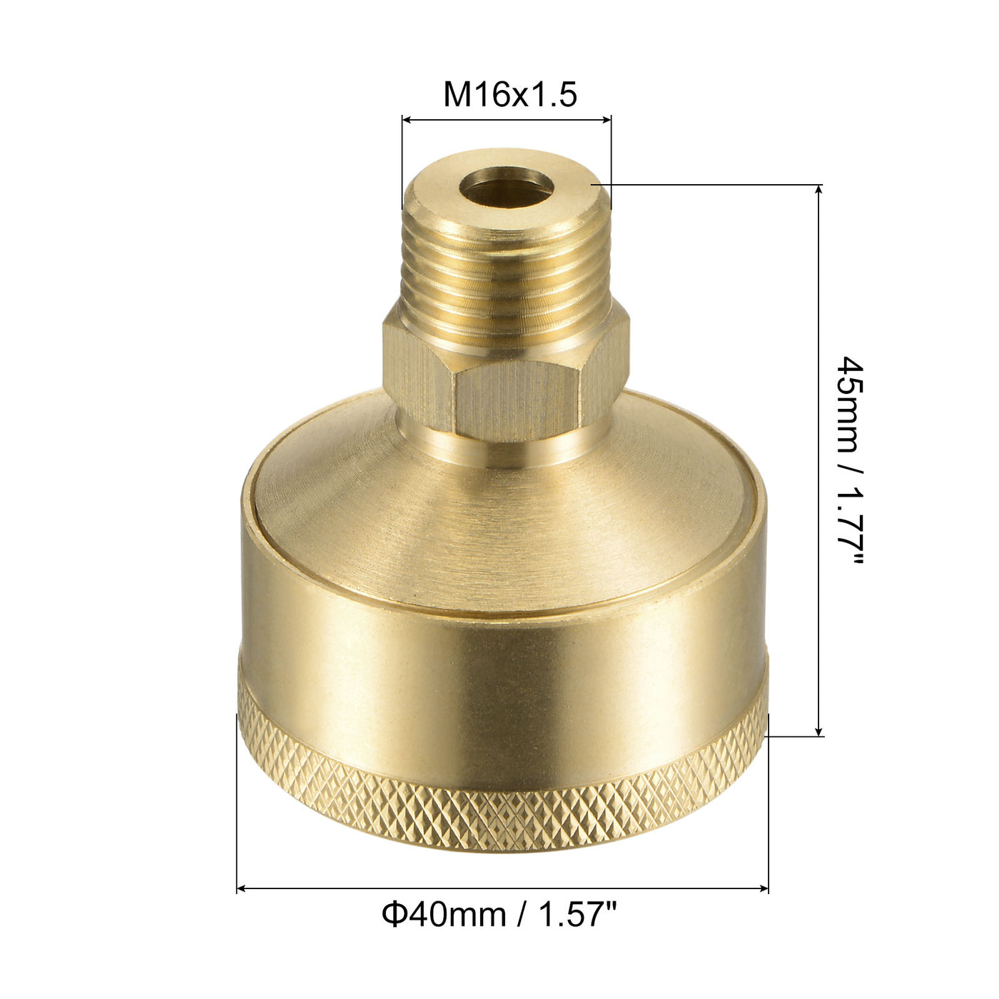Uxcell Uxcell Grease Oil Cup Cap M16x1.5 Male Thread 50ml Brass Machine Parts