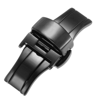 Harfington Uxcell Folding Deployment Clasp Quick Release Buckle for Leather Watch Strap