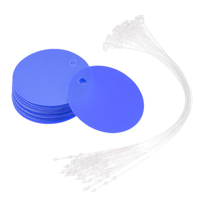 Harfington 1.17 inch Round Plastic Tags Tear Proof Waterproof Price Tags w Tie White 25 pcs