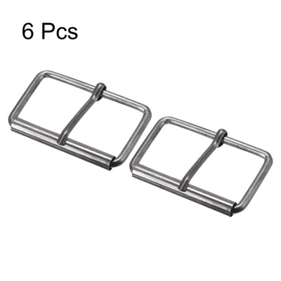 Harfington Uxcell 50mm(1.97") Metal Roller Buckles for Belts Bags Straps DIY Dark Gray 6pcs