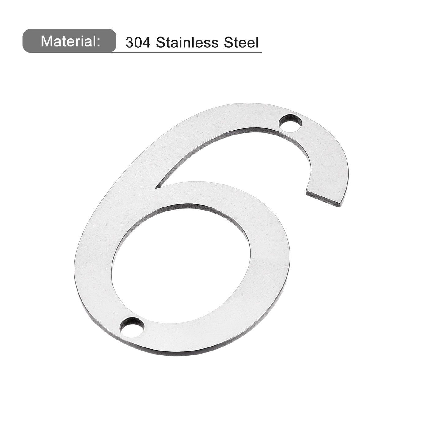 Uxcell Uxcell 2 Inch 304 Stainless Steel House Number Polishing for Door Mailbox(Number 2)