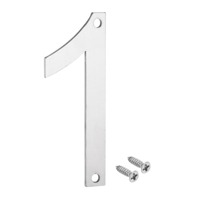 Harfington Uxcell 3 Inch 304 Stainless Steel House Number Polishing for Door Mailbox(Number 6)