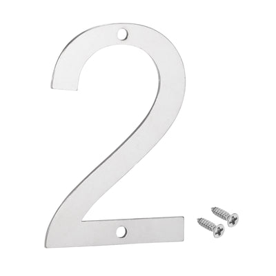 Harfington Uxcell 3 Inch 304 Stainless Steel House Number Polishing for Door Mailbox(Number 6)