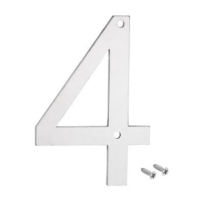 Uxcell Uxcell 4 Inch 304 Stainless Steel House Number Polishing for Door Mailbox(Number 1)