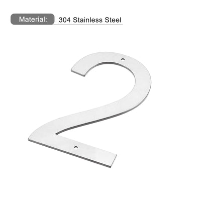 Harfington Uxcell 6 Inch 304 Stainless Steel House Number Polishing for Door Mailbox(Number 9)