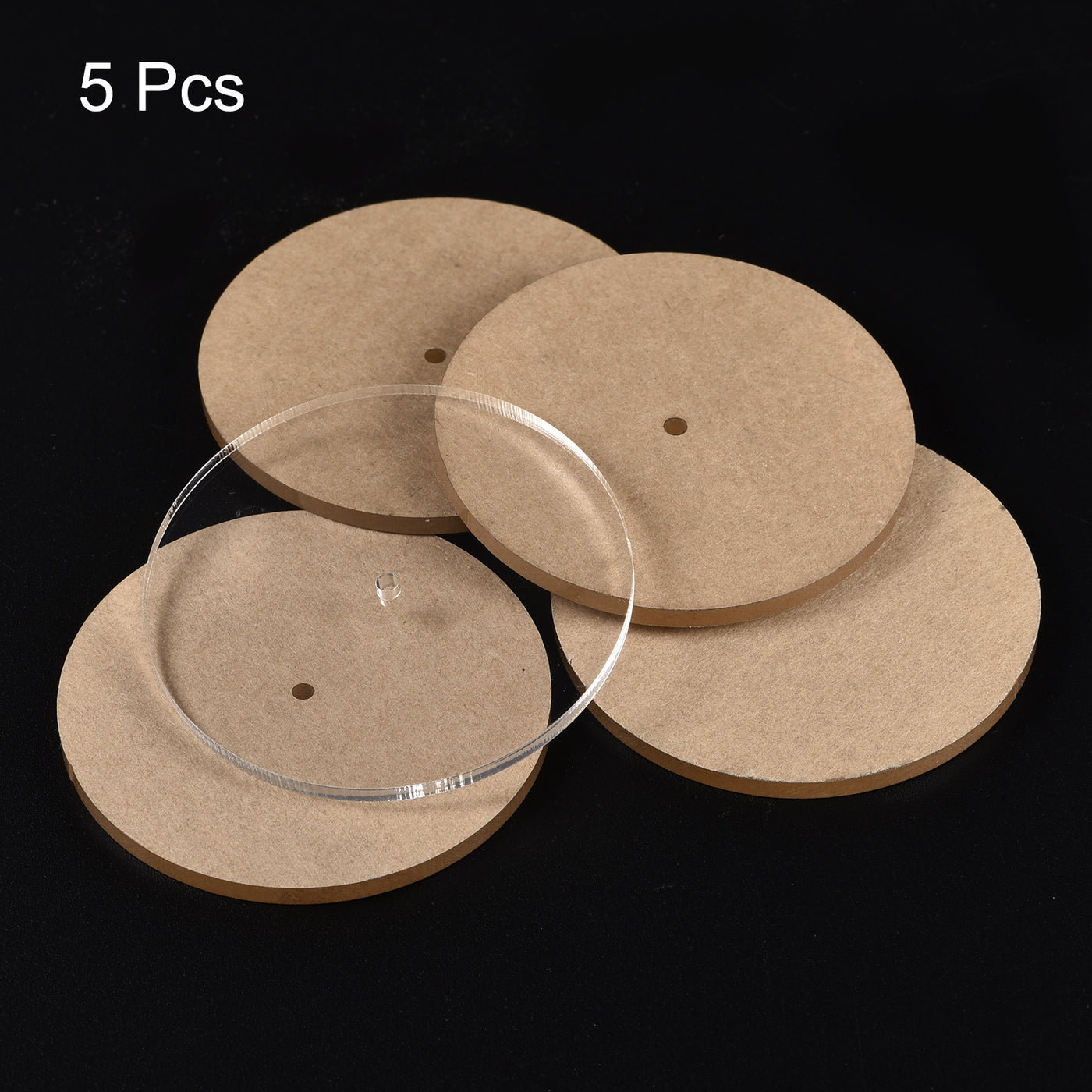 Harfington Blank Acrylic Discs with Hole for Vinyl Projects