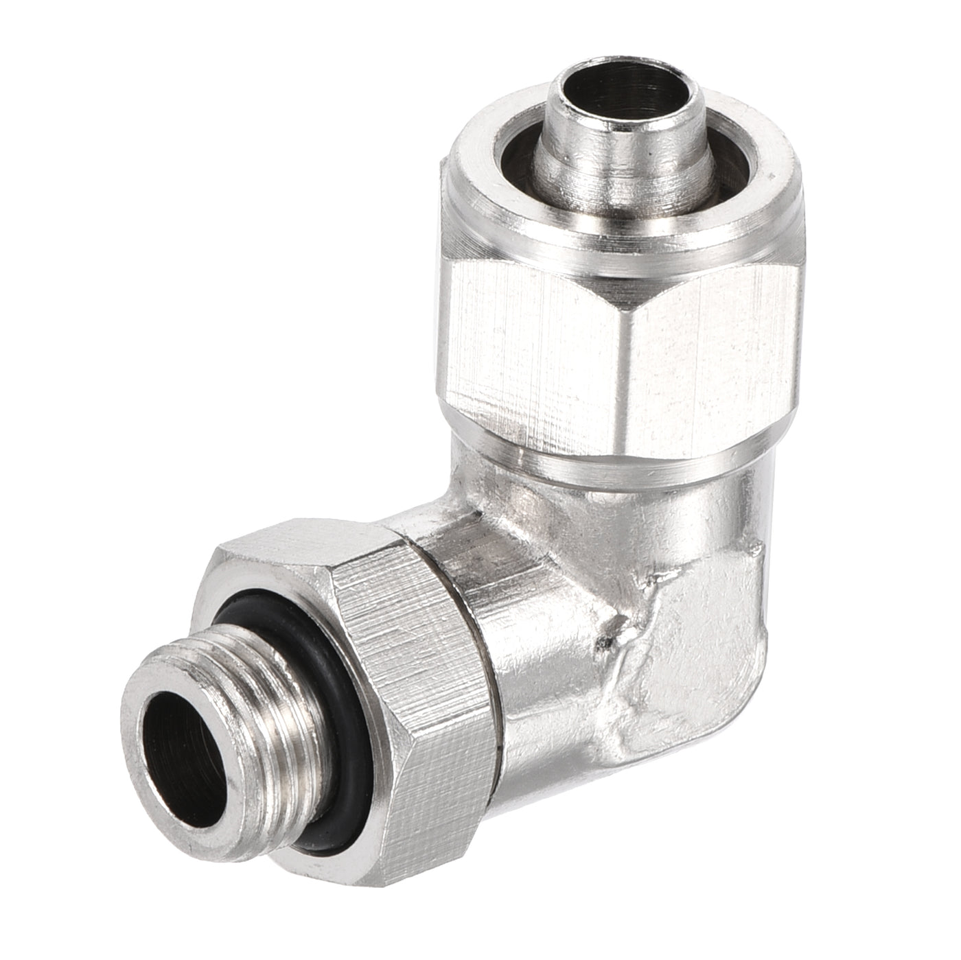 Harfington Elbow Tube Fitting Fit for Tube OD Nickel-plated Copper Adapter Fittings