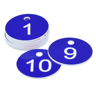 Harfington Round Number Tag Key Tag Acrylic Engraved Tag for Decoration