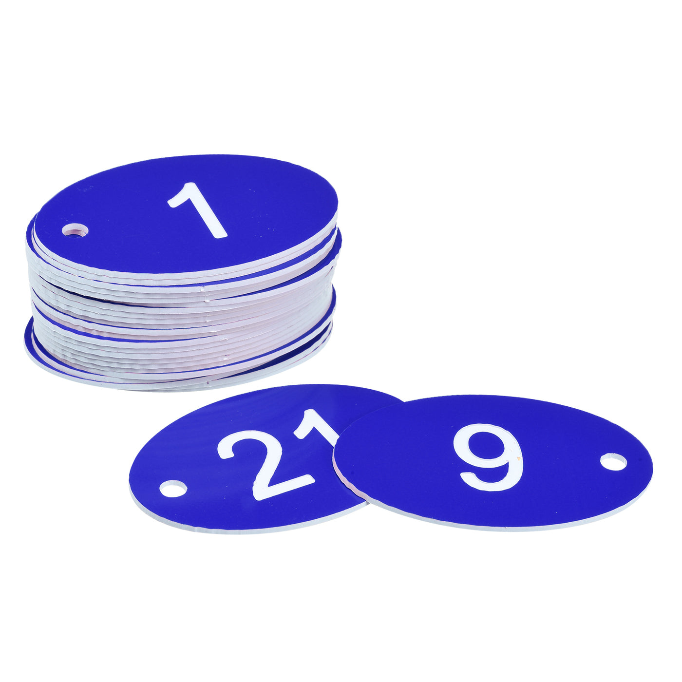 Harfington Oval Number Tag Key Tag Acrylic Engraved ID Tag for Decoration