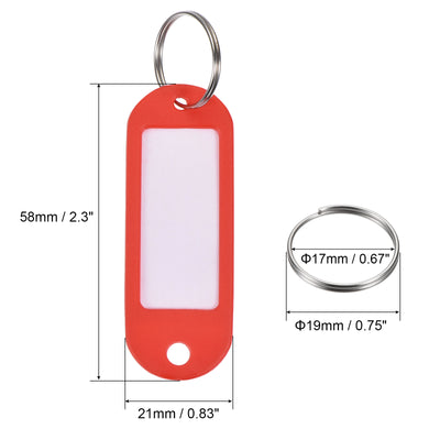 Harfington Uxcell Plastic Luggage Key Tag with Split Ring