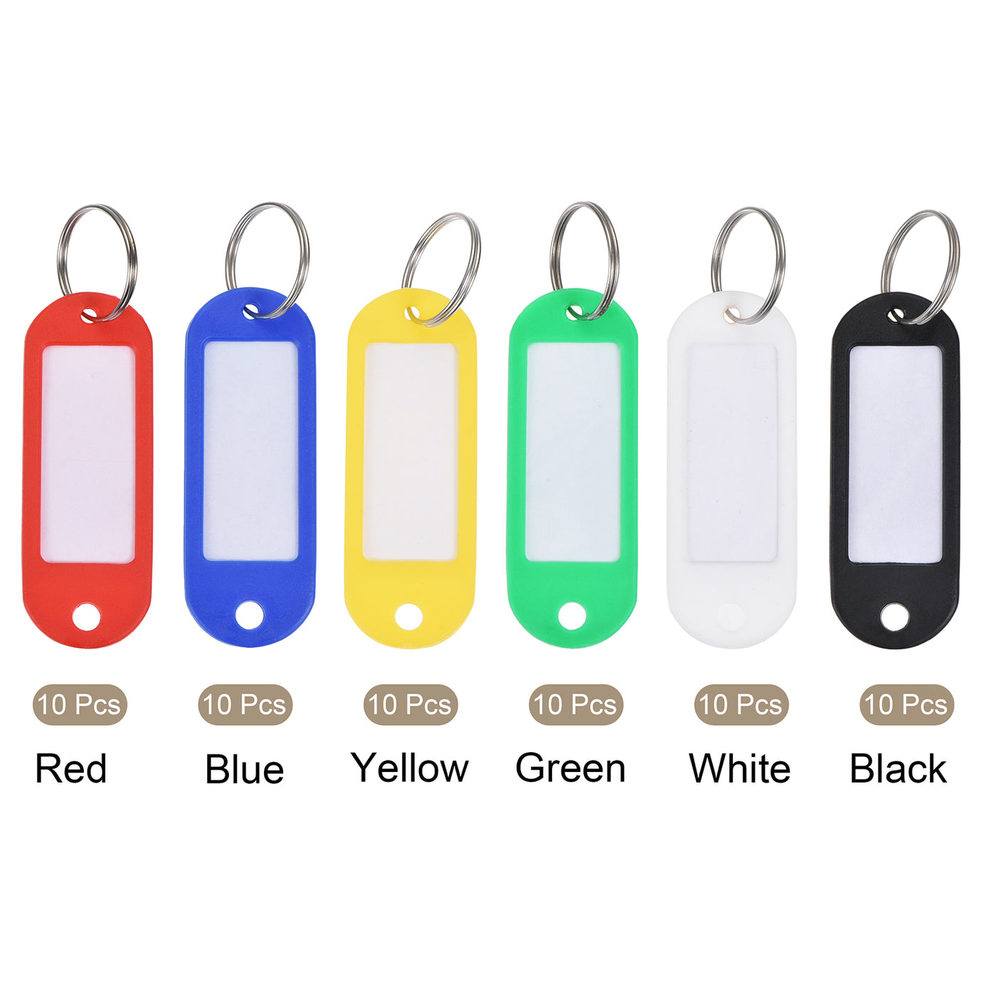 Harfington Uxcell Plastic Luggage Key Tag with Split Ring