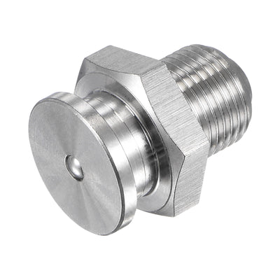Harfington Uxcell Push Button Grease Oil Cup M10x1 Male Thread 304 Stainless Steel Ball Oiler