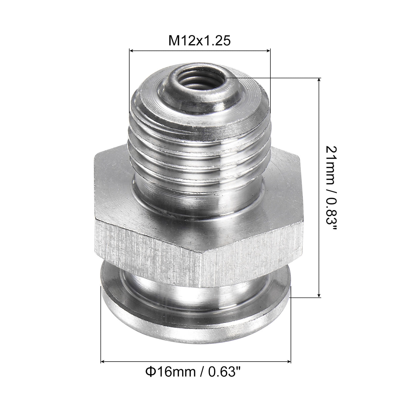 Uxcell Uxcell Push Button Grease Oil Cup M10x1 Male Thread 304 Stainless Steel Ball Oiler