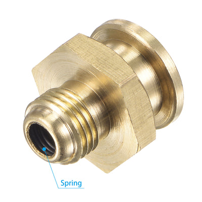 Harfington Uxcell Brass Push Button Grease Oil Cup M10x1 Male Thread for Lubrication System