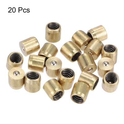 Harfington Uxcell Brass Push Button Grease Oil Cup 8x8mm Ball Oiler for Lubrication System 20Pcs