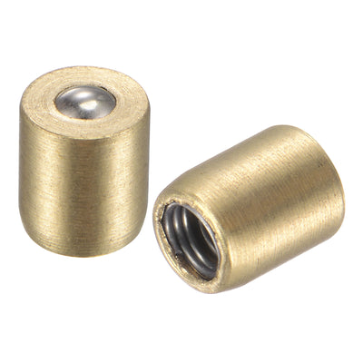 Harfington Uxcell Brass Push Button Grease Oil Cup 8x8mm Ball Oiler for Lubrication System 20Pcs
