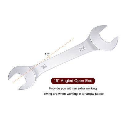 Harfington Uxcell Thin Open End Wrench Metric Chrome Plated High Carbon Steel