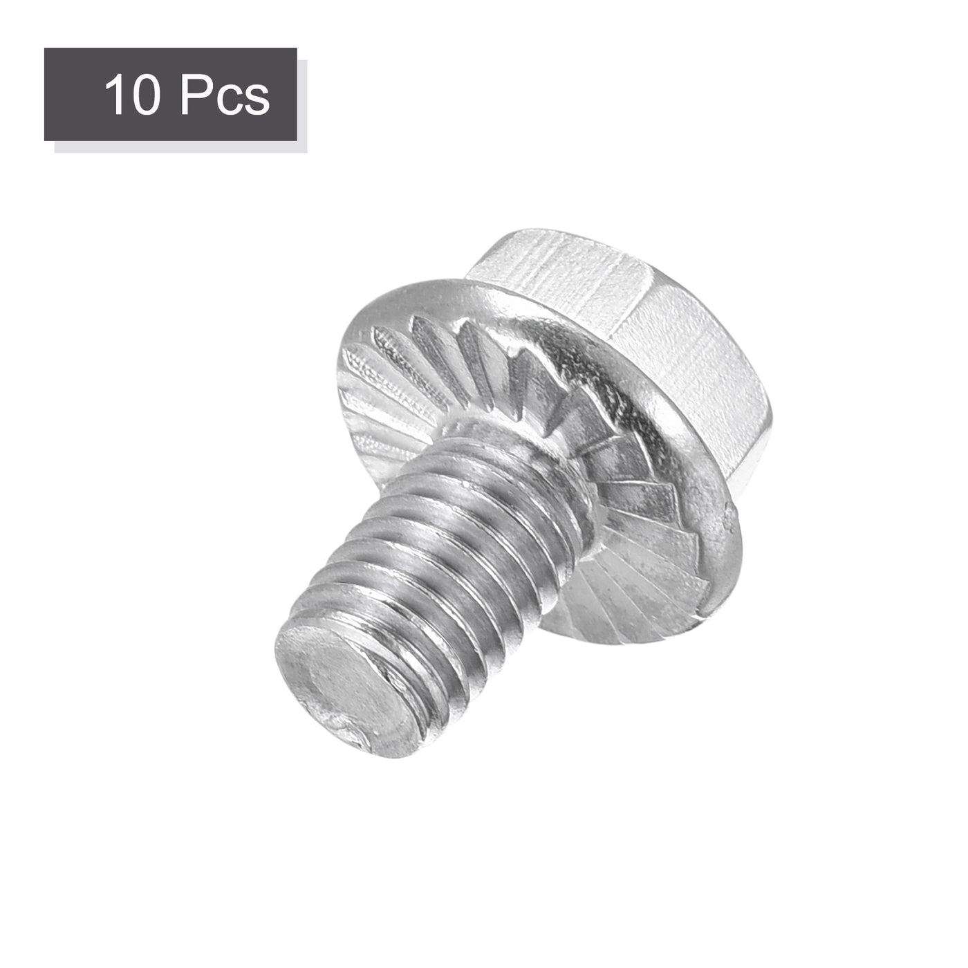 uxcell Uxcell Hex Serrated Flange Bolts 304 Stainless Steel Screws