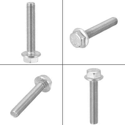 Harfington Uxcell Hex Serrated Flange Bolts 304 Stainless Steel Screws