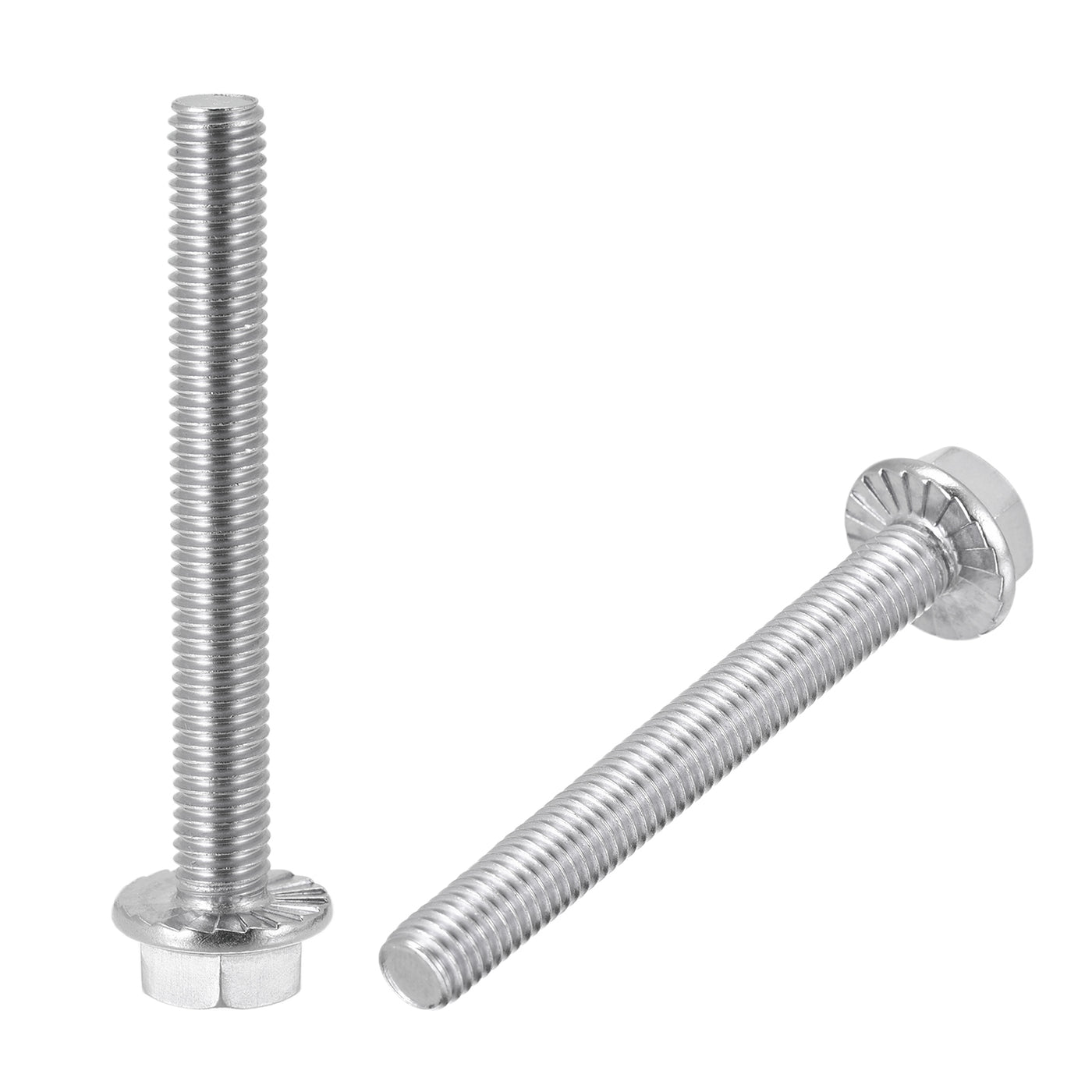 uxcell Uxcell Hex Serrated Flange Screw, Metric Thread 304 Stainless Steel Bolt