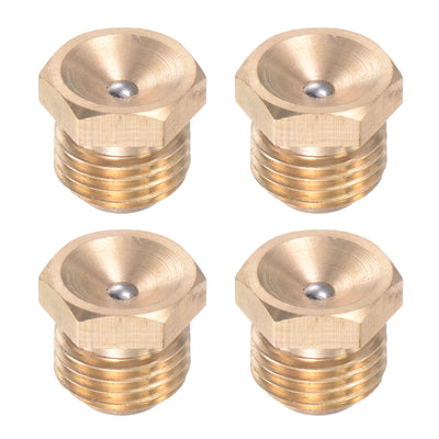 Harfington Uxcell Push Button Grease Oil Cup G1/4 Stainless Steel for Lubrication System 4Pcs