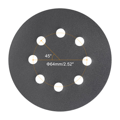 Harfington Uxcell 5 Inch 60 Grit 8 Hole Sanding Discs Wet/Dry Silicon Carbide Sandpaper 15 Pcs