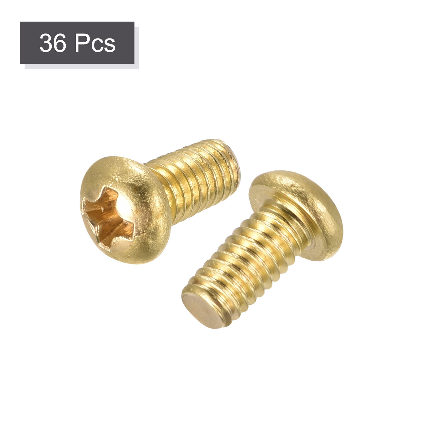 uxcell Uxcell Brass Machine Screws Phillips Pan Head Fastener Bolt for Furniture, Office Equipment, Electronics
