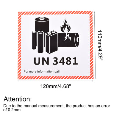 Harfington UN3481 Battery Stickers for Battery Handling Warning