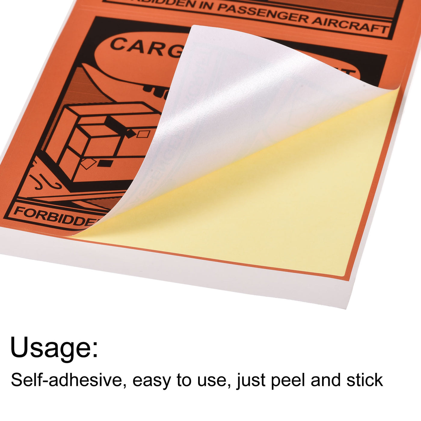 Harfington Cargo Aircraft Only Label Peel Off Paper Adhesive Shipping Label