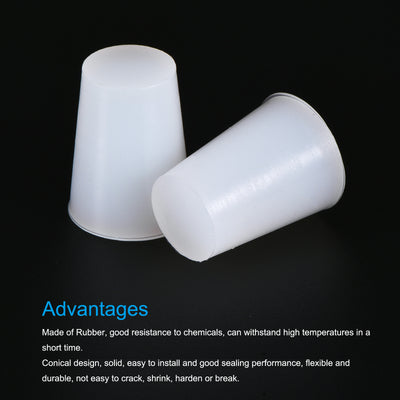 Harfington Silicone Rubber Tapered Plug, Solid for Powder Coating, Painting, Laboratory Use