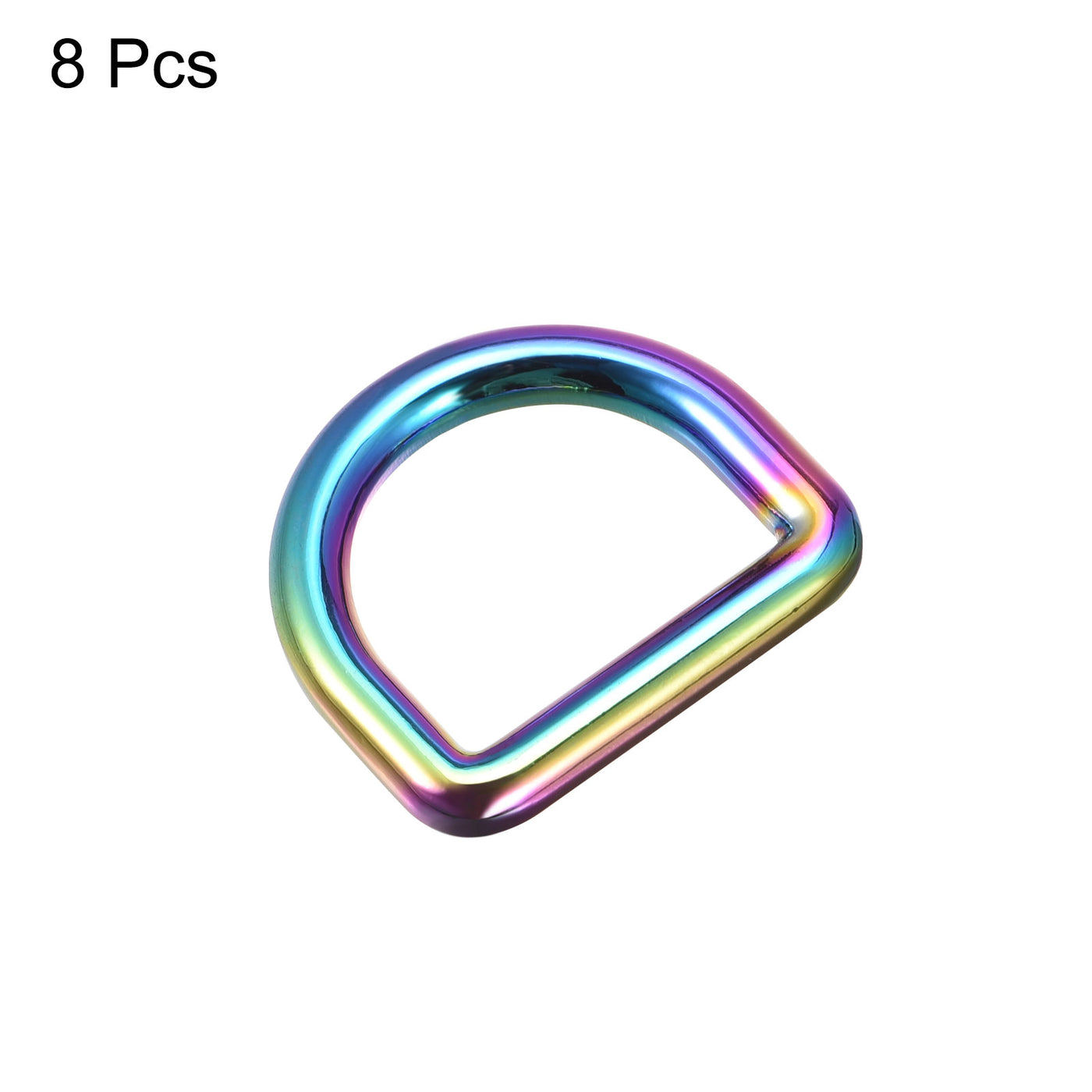 uxcell Uxcell Metal D Ring 0.98"(25mm) Zinc Alloy Buckle for Hardware Craft DIY Colorful 8pcs