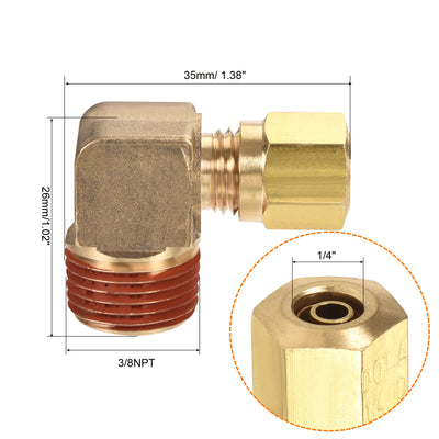 Harfington Brass Elbow Compression Tube Fitting Coupling Adapter
