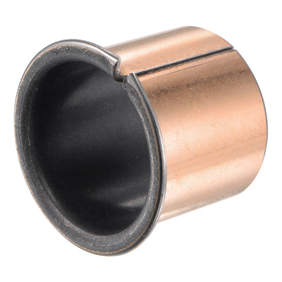 Harfington Uxcell Flanged Sleeve Bearings Wrapped Oilless Bushing