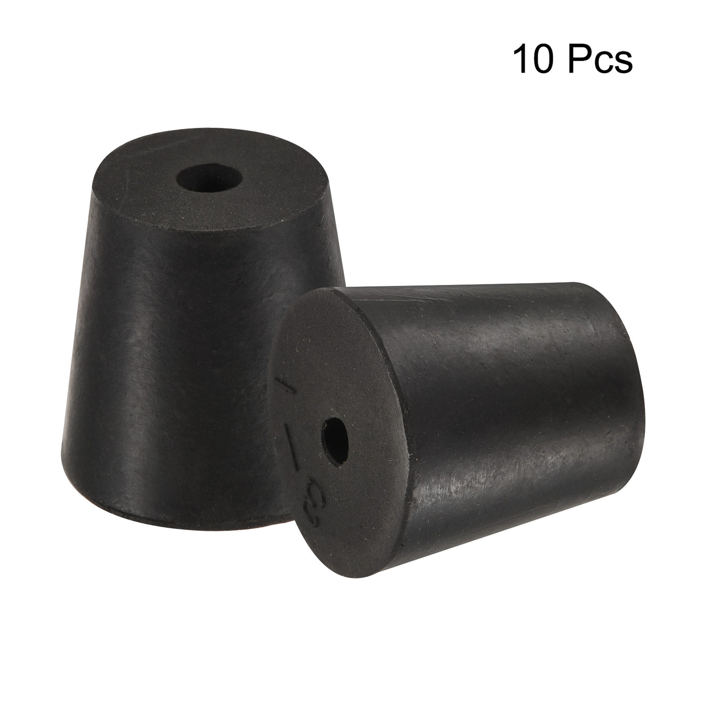 Harfington Rubber Tapered Plug with Hole Test Tubes Bungs Stopper for Lab, Laboratory Use