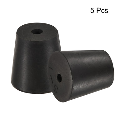 Harfington Rubber Tapered Plug with Hole Test Tubes Bungs Stopper for Lab