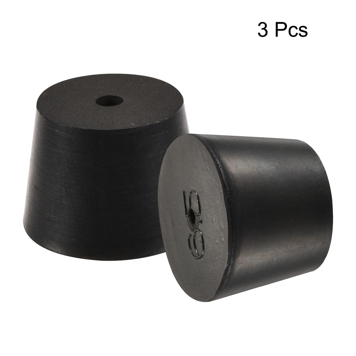 Harfington Rubber Tapered Plug with Hole Test Tubes Bungs Stopper for Laboratory Use