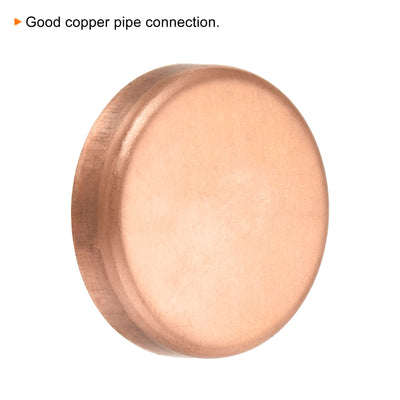 Harfington Copper End Cap Pipe Fitting Sweat Plug Connection for Pipe Plumbing