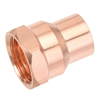 Harfington Copper Female Adapters NPT Internal Thread Welding Fitting for HVAC Household Water Pipe