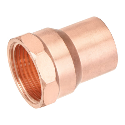 Harfington Copper Female Adapters NPT Internal Thread Welding Fitting for HVAC Household Water Pipe