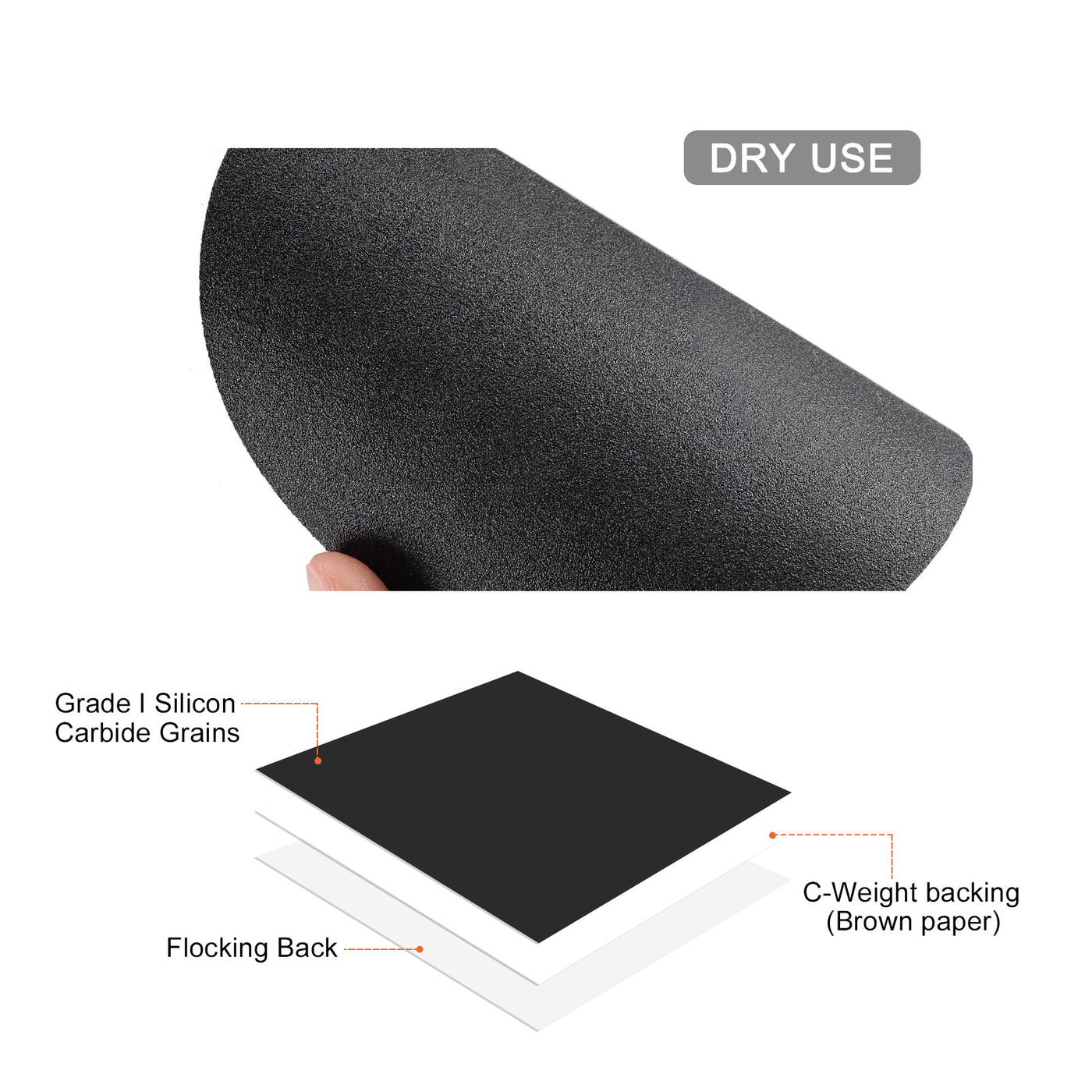 Uxcell Uxcell Sanding Disc Hook and Loop Silicon Carbide C-Weight Backing Sandpaper
